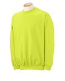 Personalized custom embroidered Marines emblem sweatshirt, mens medium, safety green