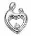 Mother and Child Sterling Silver 18" Chain .15ct Diamond Pendant Janel Russel Design
