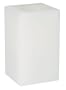 Candle Impressions CA10317WH Vanilla Scented 6-Inch Flameless Square Wax Candle, White