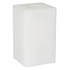 Candle Impressions CA10317WH Vanilla Scented 6-Inch Flameless Square Wax Candle, White