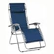 Patio Recliner Chairs - Lafuma 48410 Padded Polycotton RSX Zero Gravity Outdoor Folding Patio Recliner Chair - Marine - Standard
