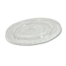 Boardwalk YLP-20C 20-Ounce Clear Plastic Flat Lid with Straw slot 85-Pack (Case of 12)