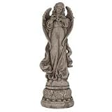 4TE0411B —- Clayre & Eef Serie Stone —- Dekofigur Engel / Madonna aus Stein braun —- 21 x 21 x 61,5 cm