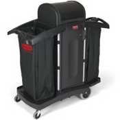 Rubbermaid 9T78 51-34 Length x 22 Width x 53-12 Height Black High-Security Housekeeping Cart