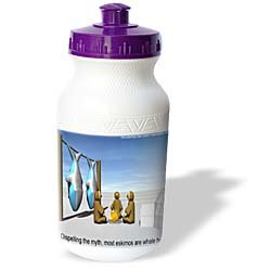 Londons Times Funny Music Cartoons - Eskimo Myths - Water Bottles by 3dRose LLC