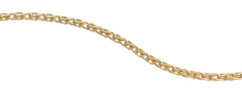 14k Yellow Gold Spiga 1.0mm Diamond-Cut Chain Necklace,18
