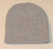 Blank Short Beanie Cap- Many Colors Available , Heather Charcoal