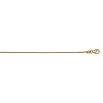 14k Yellow Gold 1mm Square Franco Chain Necklace - 30 Inch