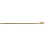 18k Yellow Gold 1mm Franco Chain Necklace - 16 Inch - JewelryWeb