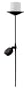 Paradise GL23128 Metal Solar Candle Stick Light with Flickering Amber LED, Black