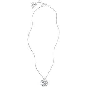 Fossil Necklace - Crystal Ball Pendant (Color: Paladium)