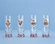Glass Card / Poker Game Tumbler Set 4 Pc 7.5 in