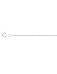 0.45mm 14k White Gold Baby Box Chain 18 inch