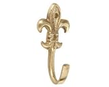 Fleur-De-Lis Brass Hook