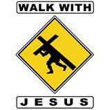 Walk With Jesus Womens Scoop Neck T-Shirt