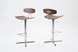 Blaise Swivel Walnut Bar Stool