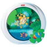 Fisher Price Peek a Boo Waterfall Rainforest Baby Crib Toy with Lights & Music