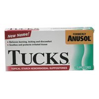 Tucks Internal Soothers Hemorrhoidal Suppositories with Topical Starch -- 12 Suppositories