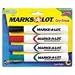 Marks-A-Lot 24409 - Desk Style Dry Erase Markers, Chisel Tip, Assorted, 4/Set-AVE24409