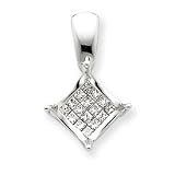 14k White Gold Diamond Pendant
