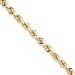 10k 5mm Handmade Diamond-cut Rope Chain Anklet - 9 Inch