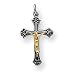 Sterling Silver Crucifix Pendant with 20 Inch Sterling Silver Chain