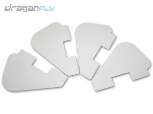 21oFxCNITSL RC Blimp Balloon Envelope Fin Set   White Four Fins