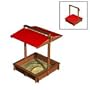 Exaco Trading 50001 Easy Start Sandbox with Adjustable Red Roof