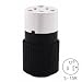 Bryant Bry5269nc Techspec&reg; Straight Blade Connector, 15a, 125v, Black/White