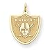 14K Oakland Raiders Med Logo Shield Charm