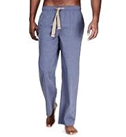 2" Longer North Coast Pure Cotton Chambray Pyjama Bottoms