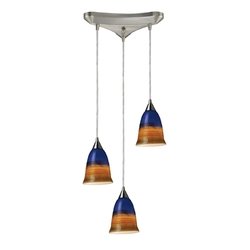 Elk 10218/3WTR Horizon 3-Light Water Pendant In Satin Nickel
