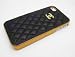 Limited Edition Chanel Logo Black Color Leather Case for AT&T iPhone 4G