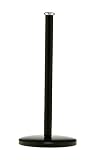 Premier Housewares Kitchen Roll Holder, 14 cm Diameter x 31 cm Height, Matt Black/ Metal