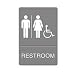U S Stamp Ada Sign, Restroom/Wheelchair Accessible Tactile Symbol, Molded Plastic, 6 X 9