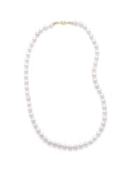 Akoya Pearl Necklace Highest Grade AAA 6.5-7mm Cultured 14k Yellow Gold - Made in the USA