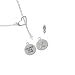 Promise of a Cure Circle with Ribbon on back Heart Lariat Charm Necklace (3-D)