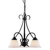 Boston Harbor 3-Light Matte Black Chandelier F3-3C