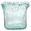 Spanish Recycled Textured Glass Square Votive Candle Holder 3.5"H Set of Two
