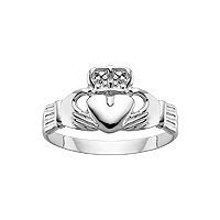 Claddagh Ring in 14K White Gold
