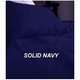 MARRIKAS 300TC Egyptian Cotton KING NAVY SOLID Duvet Cover Set