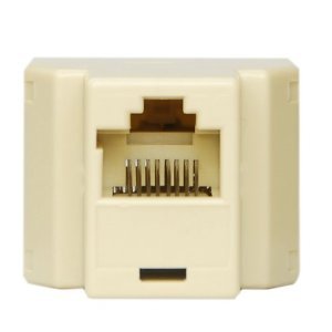 Cablecc Sdoppiatore Telefonico 5 Uscite RJ11/RJ12 - Beige - Perfetto Per Casa E Ufficio