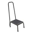 Stool w/Safety Handrail,14x11x34 Step,34, Black Chrome