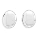 Polished Oval Clip-on Sterling Silver Earrings title=