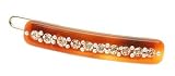 France Luxe Mini Pave Barrette on Magali with Swarovski - Tortoise/Crystal