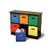 RiverRidge Kids 6 Bin Storage Cabinet, Espresso