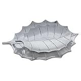 Aluminum trays, 'Falling Leaves' (pair)