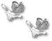 Sterling Silver UN OF TEXAS LONGHORN 1/8 POST EARRINGS