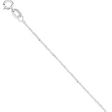 14K White Gold Sparkle Singapore Chain - 18 inches