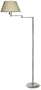 Urban Avenue Series Polished Chrome Swing Arm Floor Lamp